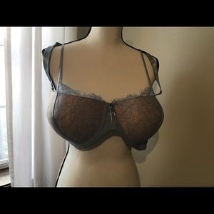 Smart and sexy 42D blue underwire bra